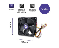 Qoltec ForceFan 6000RPM 120mm - 1071227 - zdjęcie 3